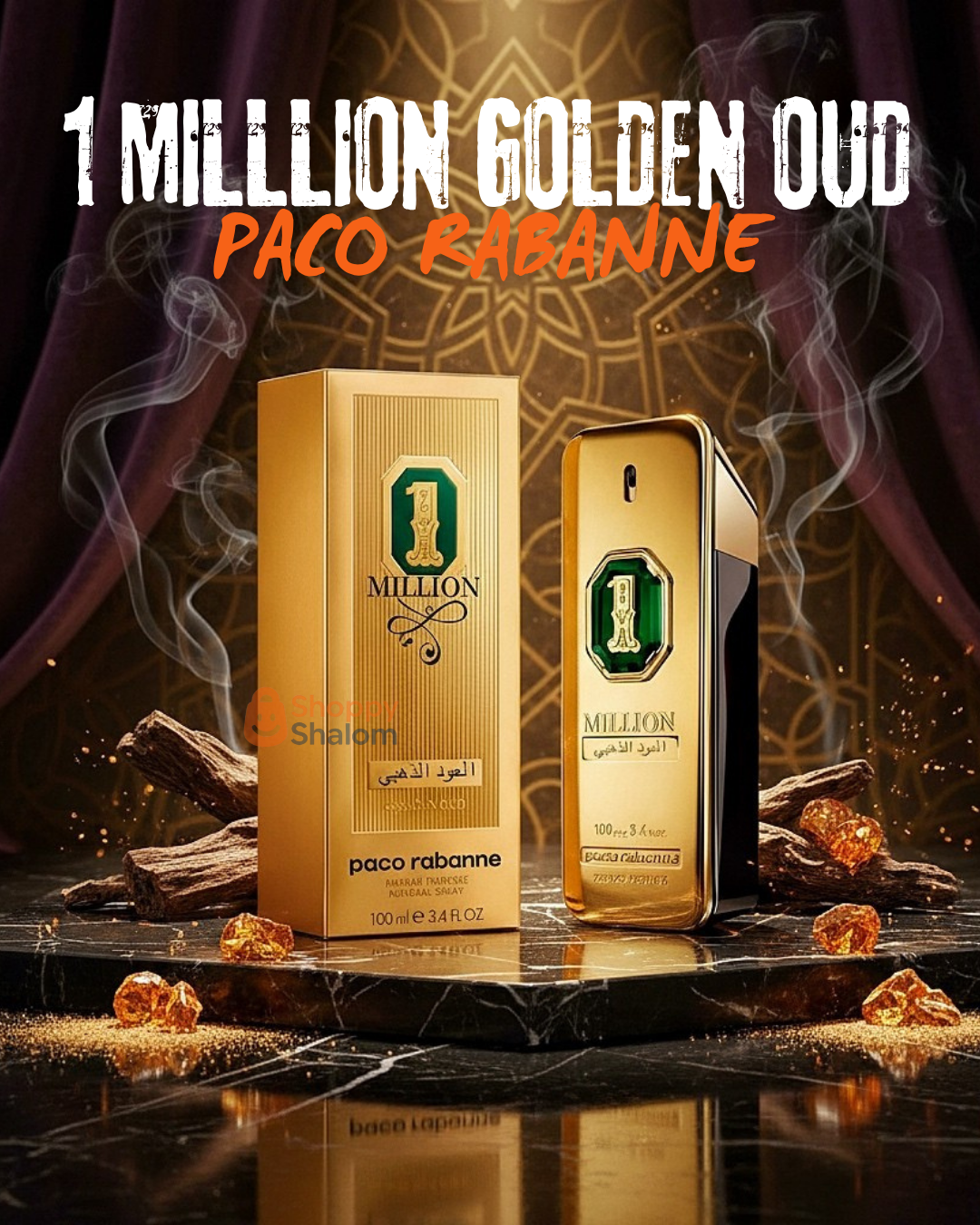 Perfume 1 MILLLION GOLDEN OUD Hombre