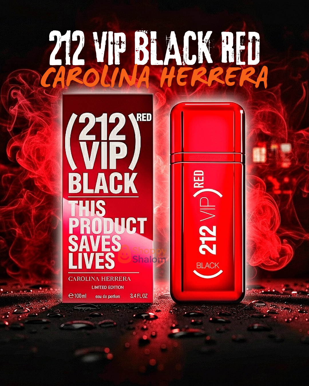 Perfume 212 VIP BLACK RED Hombre